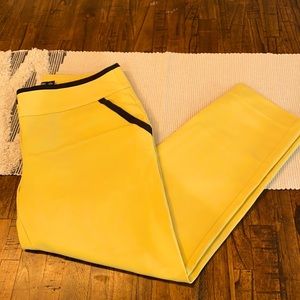 Yellow & Black Crop Dress Pants